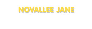 Der Vorname Novallee jane